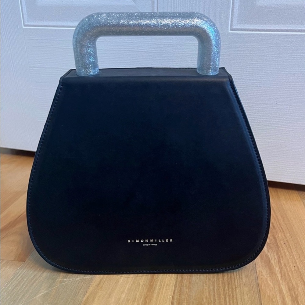 Simon Miller Blast Bag Black Blue Silver Sparkle Handle